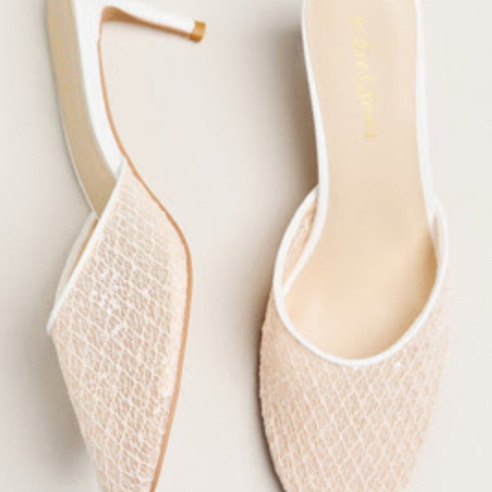 SOLD!  - For Love & Lemons Claudia Lace Mule Heels - sz 41